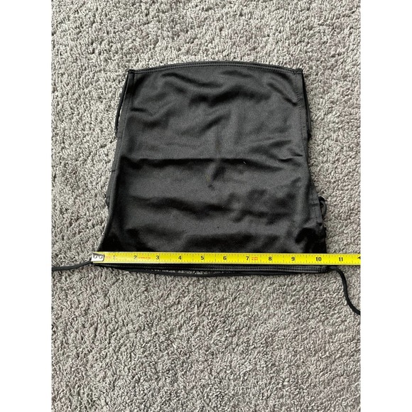 Motel Ozca black strappy open back satin crop top, XS - Picture 7 of 11